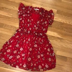 Zara floral printed mini dress